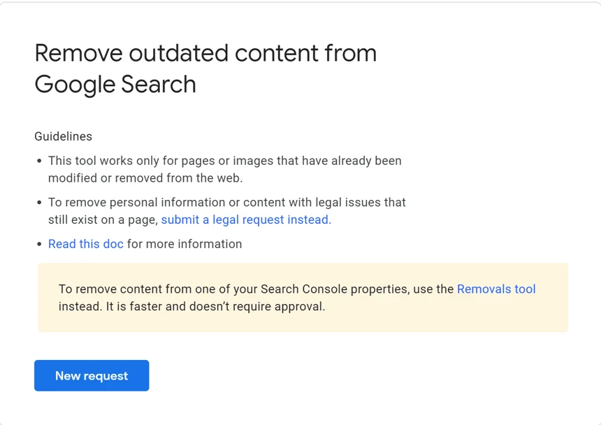 remove outdated content tool
