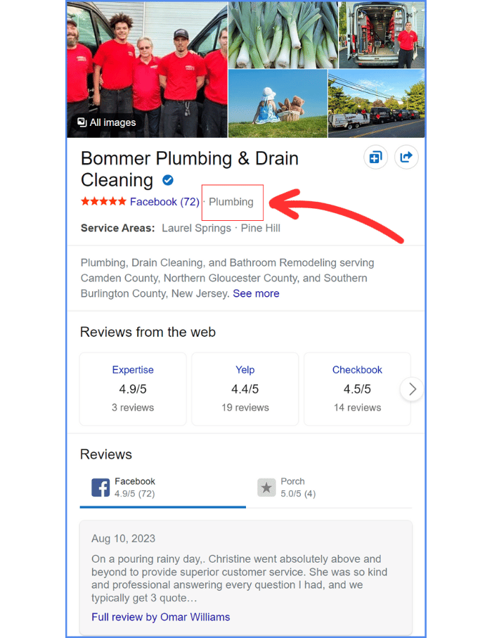 Bing Places category