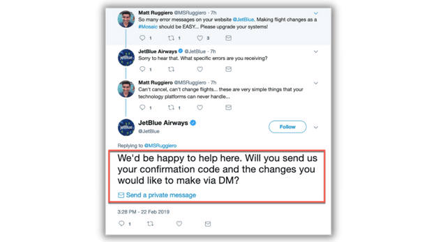 JetBlue social media management