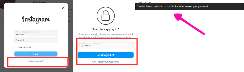 find the phone number of an anonymous instagram account