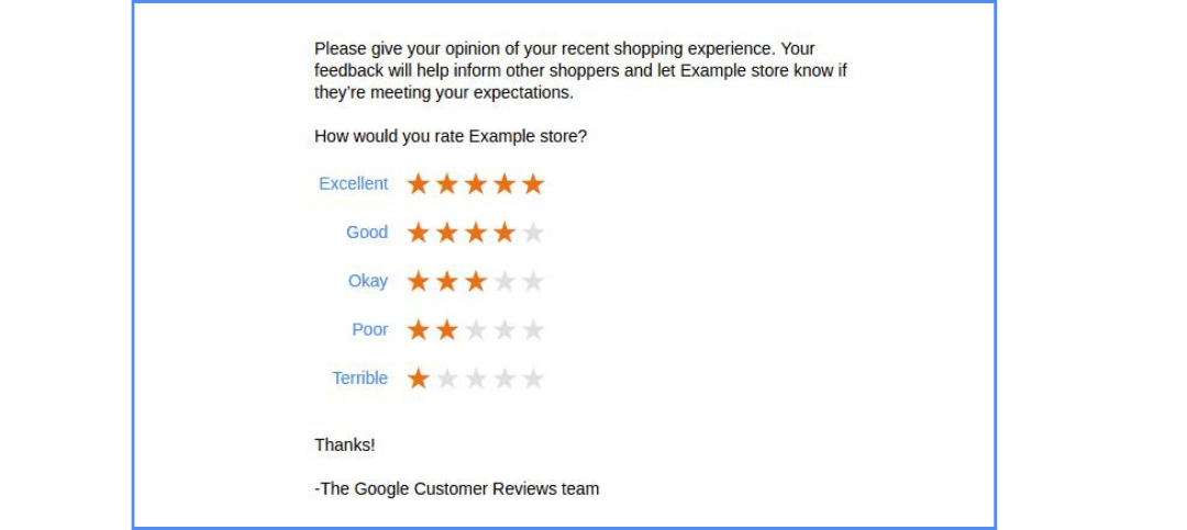 google review survey