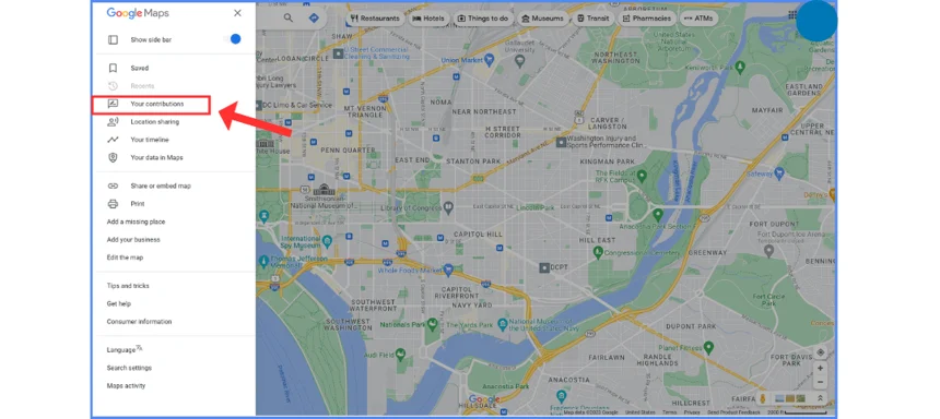 Launch Google Maps to find my reviews step 2