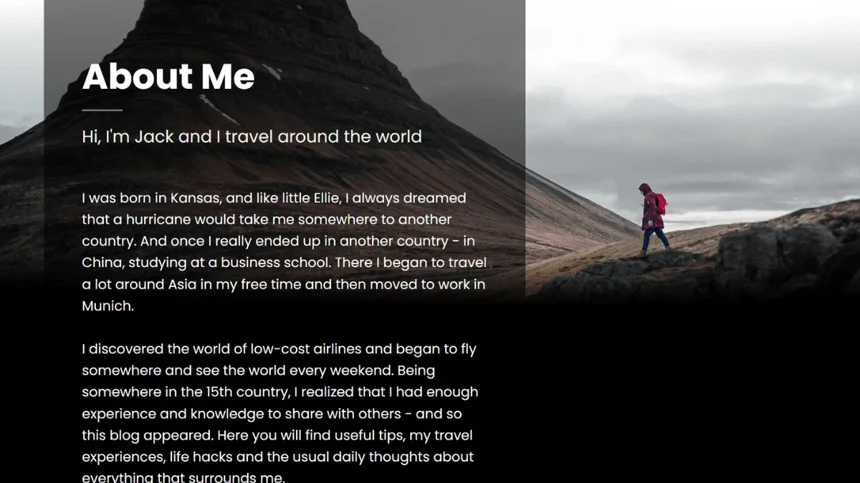 about me examples