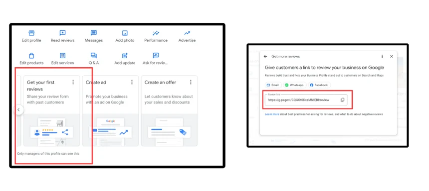 asking customers for reviews
