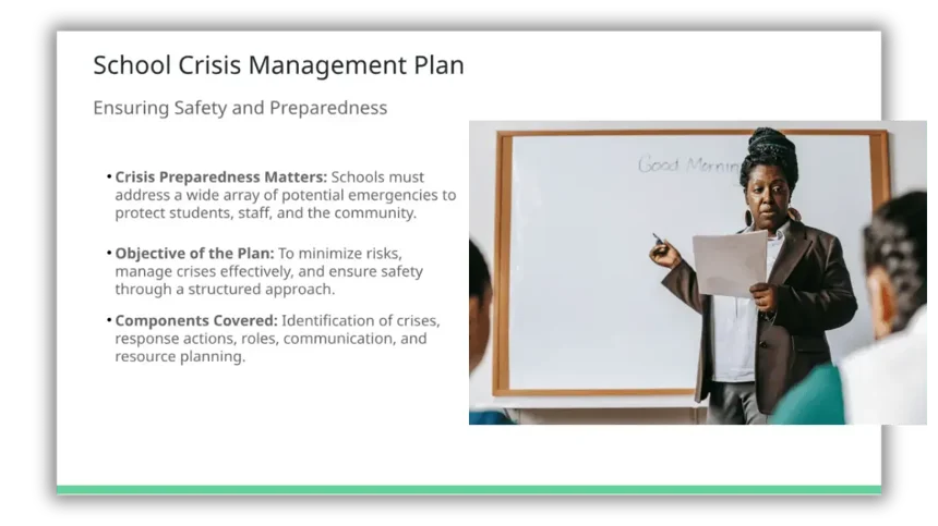crisis management plan for a school
