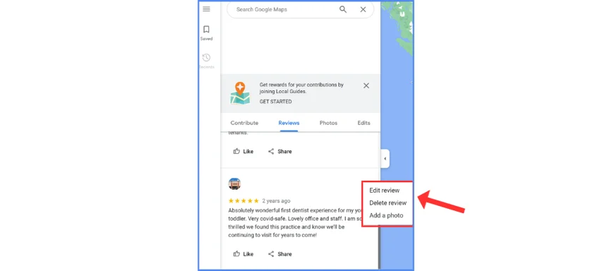 edit a google review