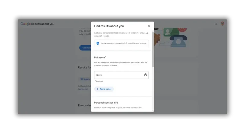how to use Google results about you