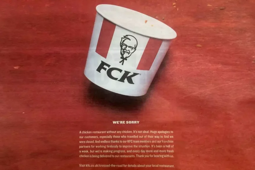kfc runs out of chicken