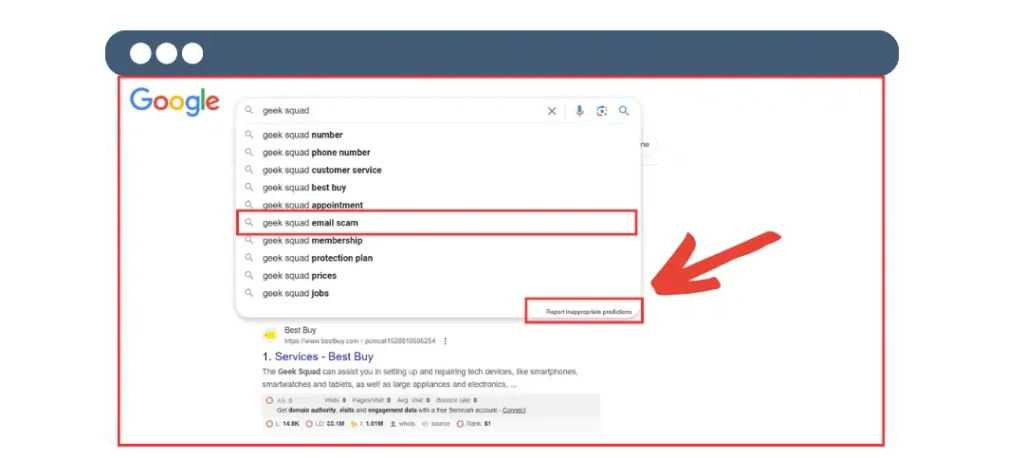 reverse seo example