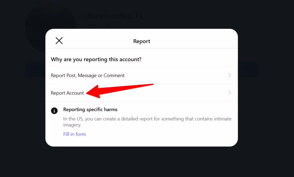 report an account on instagram 3
