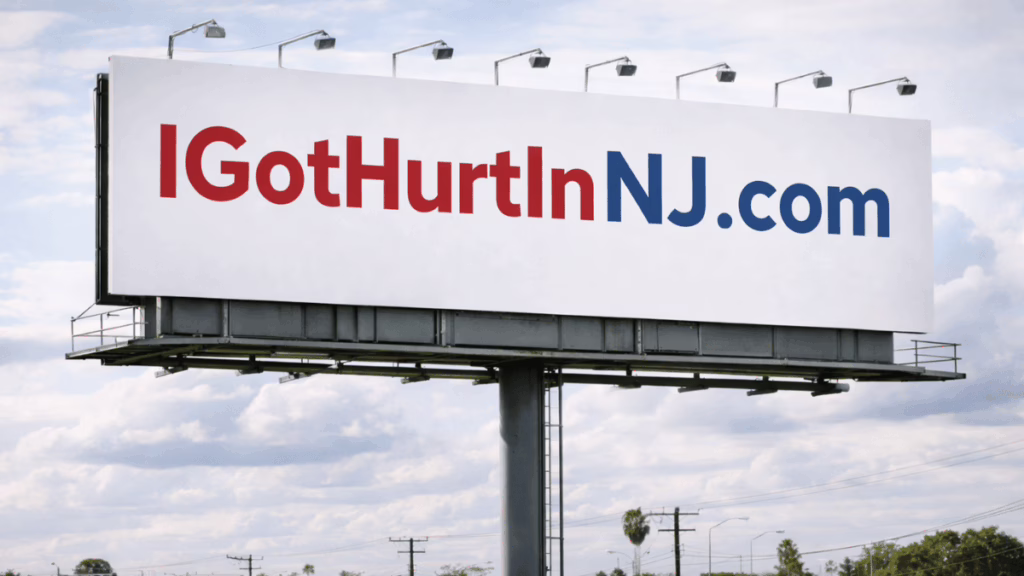 vanity URL on a billboard