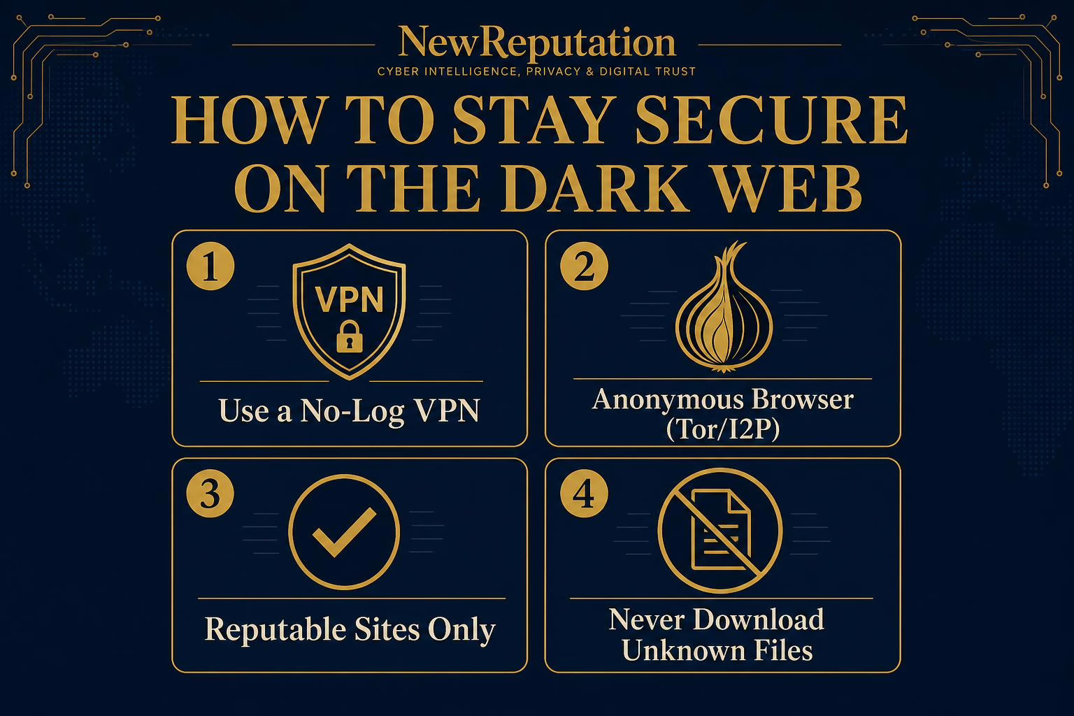 Staying secure when learning about the dark web