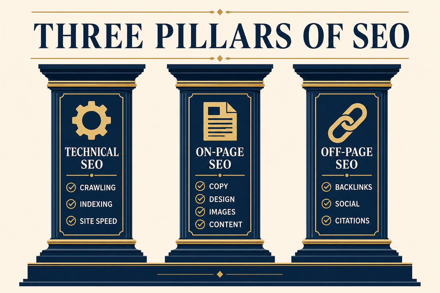 Three pillars of enterprise SEO