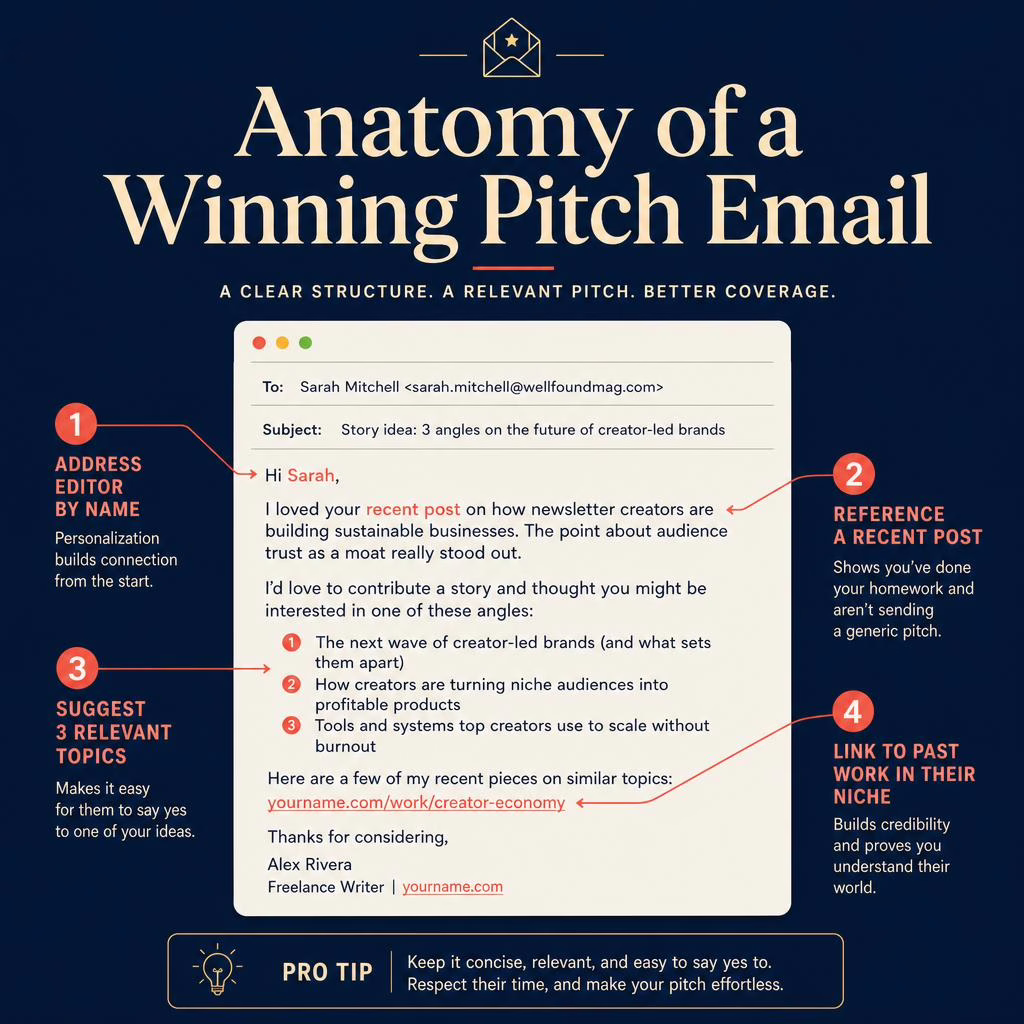 Anatomy of an effective digital PR pitch email that journalists respond to