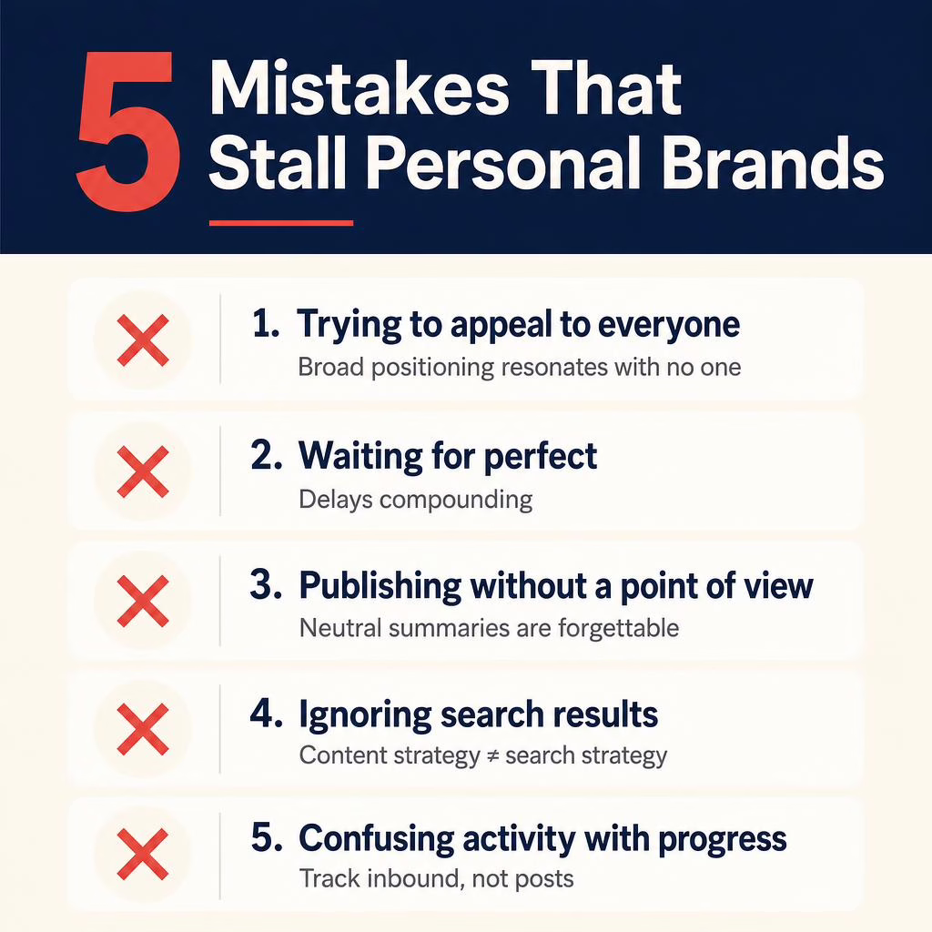 Five common personal brand mistakes and how to avoid them