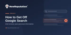 Search bar with a result being removed, illustrating how to get off Google search