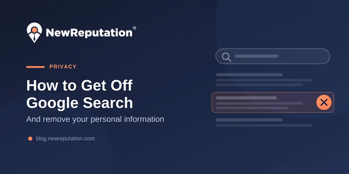Search bar with a result being removed, illustrating how to get off Google search